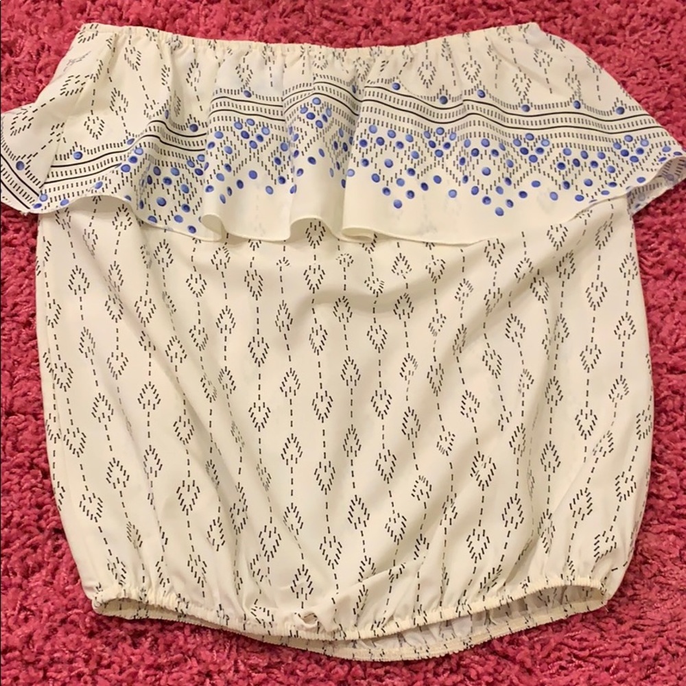 Caramela tube top with ruffle